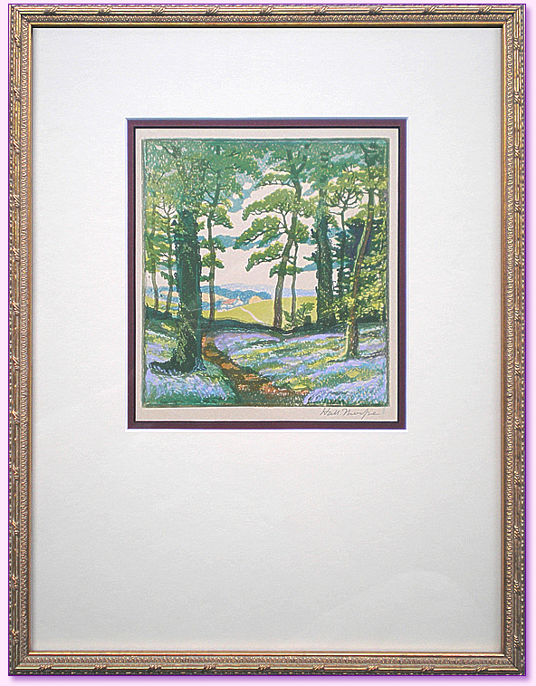 Hall Thorpe woodcut Framed